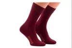 Skarpety męskie do garnituru bordowe - Patine