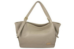 Torebka ze skóry licowej damska Barberini's 987-10 shopper A4 jasnobeżowa