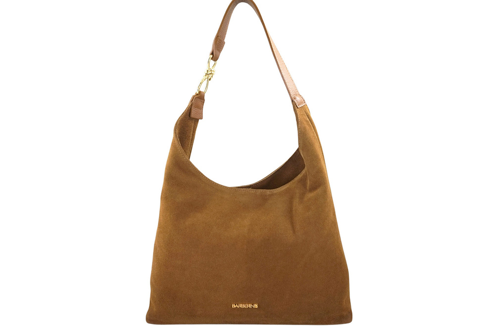 Torebka zamszowa damska Barberini's 1031/1-12 worek hobo mała jasnobrązowa - cecha produktu