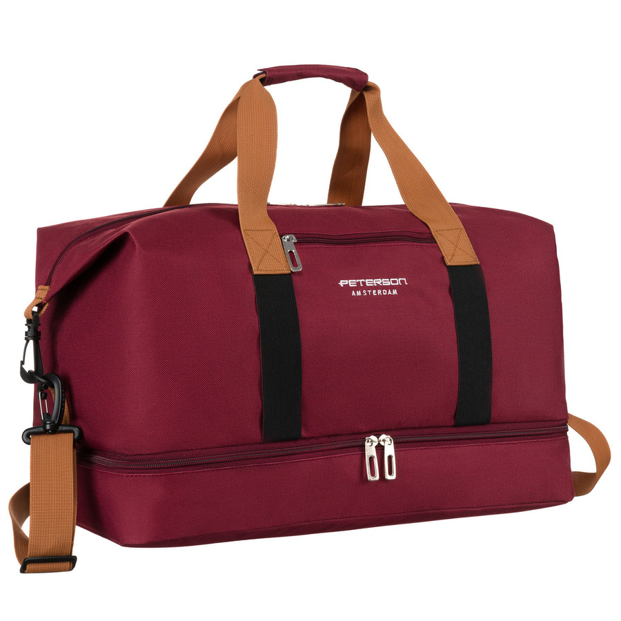 Torba podróżna damska Peterson 23145 burgundowa