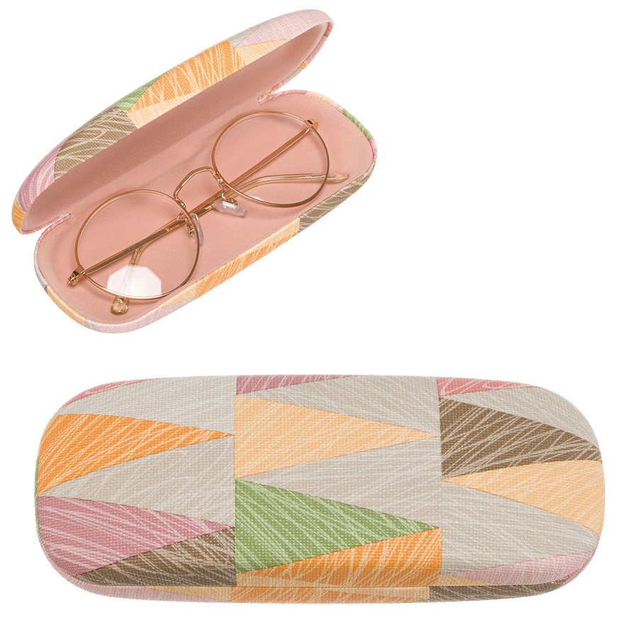 Pastelowe etui na okulary 4U Cavaldi R-1429 w trójkąty
