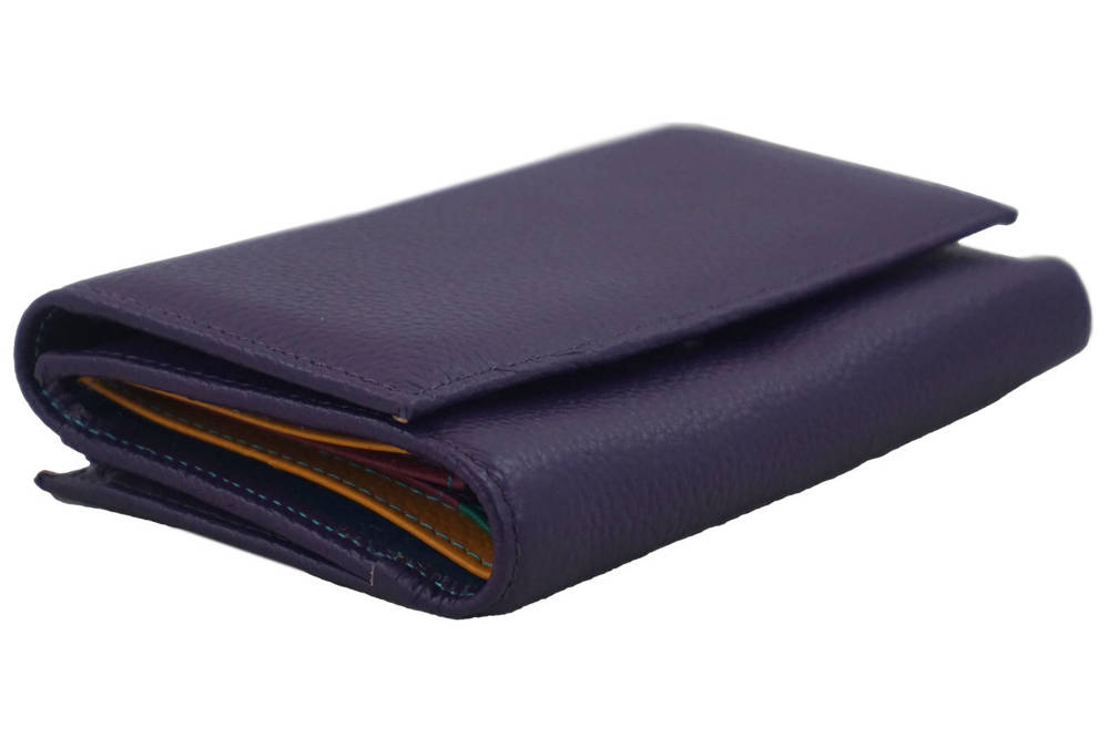 Portfel ze skóry naturalnej damski Barberini's D-1089-40 średni fioletowy - cecha produktu