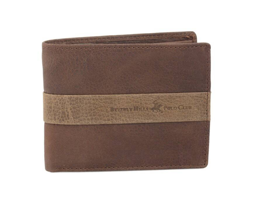 Skórzany brązowy portfel męski poziomy - Beverly Hills Polo BH-272 CO - cecha produktu