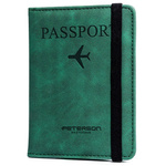 Etui na paszport z eko skóry Peterson EP-01 zielone