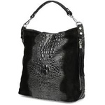 Torebka damska shopper zamszowa Beltimore W10 czarna