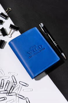 Duży skórzany portfel męski niebieski pionowy - Always Wild AW-N4-MAL