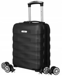 Mała walizka kabinowa ze zdejmowanymi kółkami antracytowa - Peterson 5806-W-XS