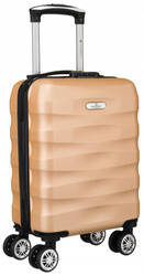 Mała walizka kabinowa złota ze zdejmowanymi kółkami - Peterson 5806-W-XS