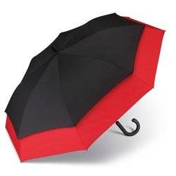 Parasol długi z rączką czarno czerwony automatyczny Pierre Cardin 82351