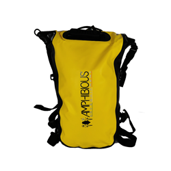 Plecak podróżny turystyczny wodoodporny żółty - Amphibious Kikker 20L