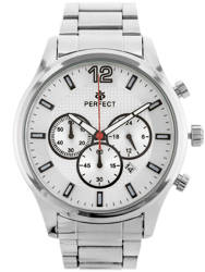 ZEGAREK MĘSKI PERFECT CH01M SREBRNY CHRONORGAF (zp355a)