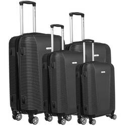 Zestaw czterech twardych walizek podróżnych szarych - Peterson 236-SET4